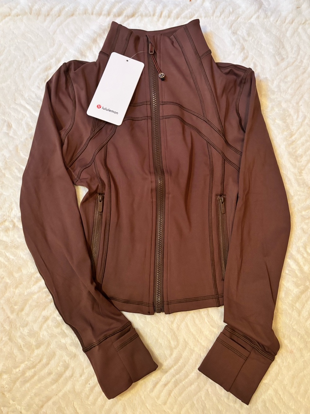 lululemon athletica Women's Define Cropped Jacket Nulu in Brown
